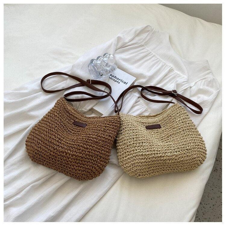 Sac Paille Tressée Artisanale - Tropical-sac à main-PARIS FEMME
