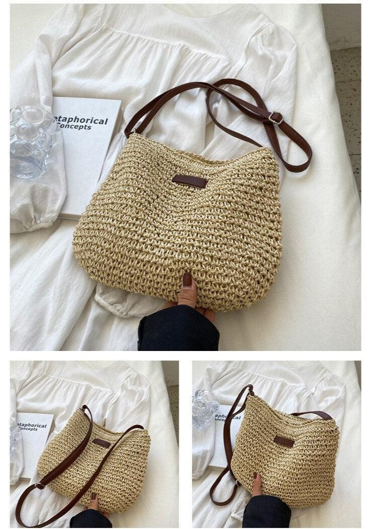 Sac Paille Tressée Artisanale - Tropical-sac à main-PARIS FEMME