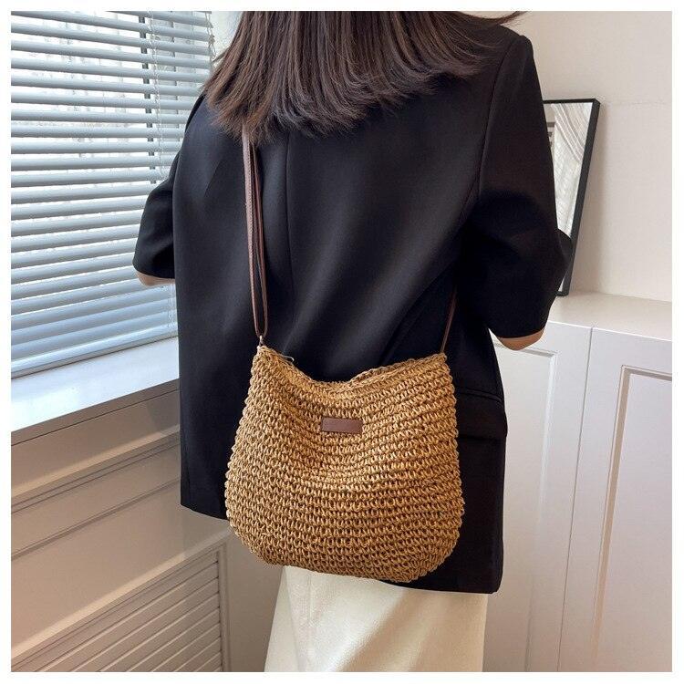 Sac Paille Tressée Artisanale - Tropical-sac à main-PARIS FEMME