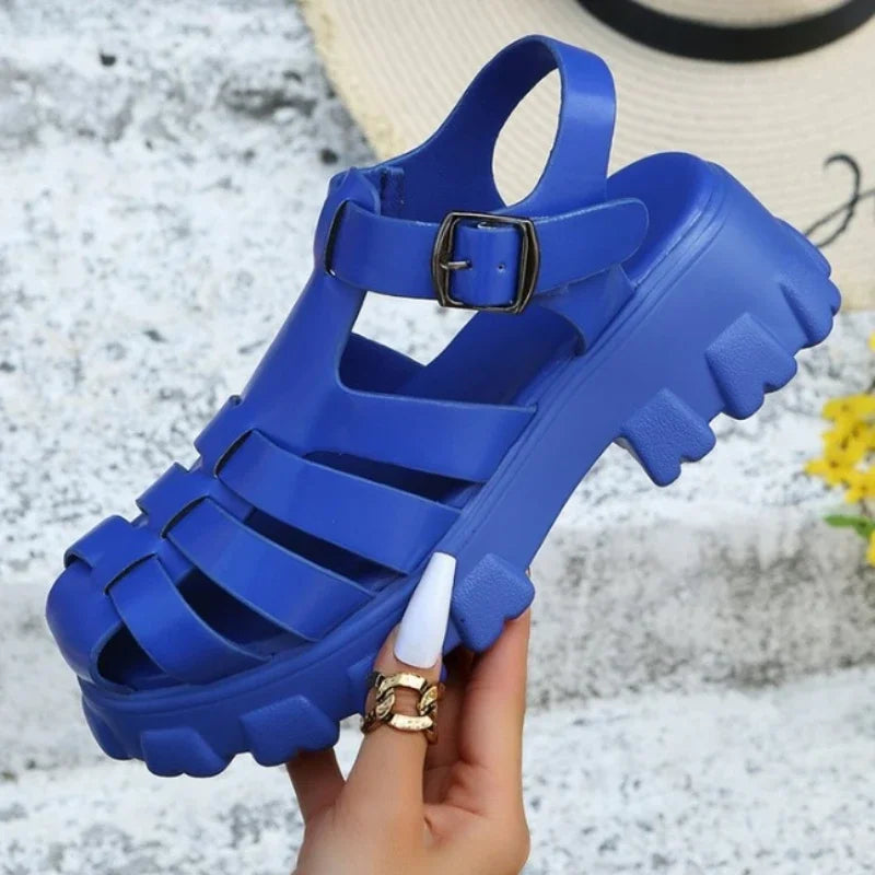 Plateforme Solide - Bout Fermé - Confort et Style-Chaussures-PARIS FEMME