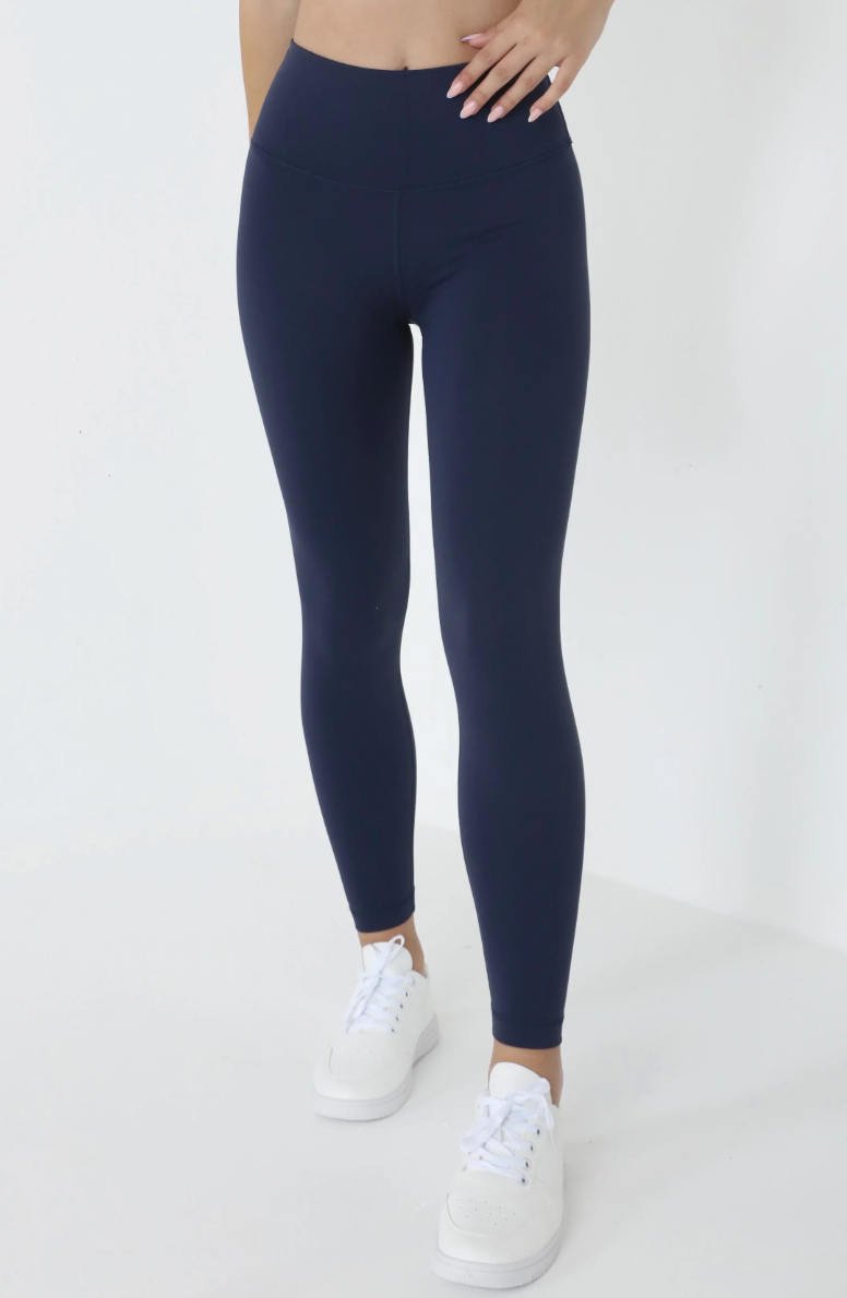 Ensemble de fitness bleu marine élégant-Leggings femme-PARIS FEMME