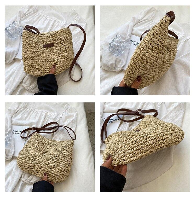 Sac Paille Tressée Artisanale - Tropical-sac à main-PARIS FEMME