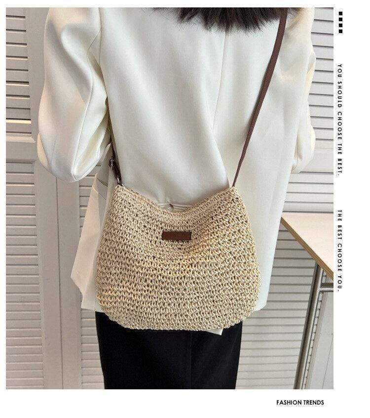 Sac Paille Tressée Artisanale - Tropical-sac à main-PARIS FEMME