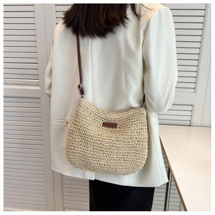 Sac Paille Tressée Artisanale - Tropical-sac à main-PARIS FEMME