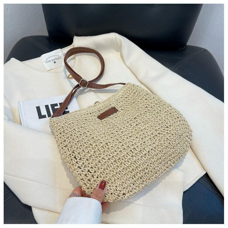 Sac Paille Tressée Artisanale - Tropical-sac à main-PARIS FEMME
