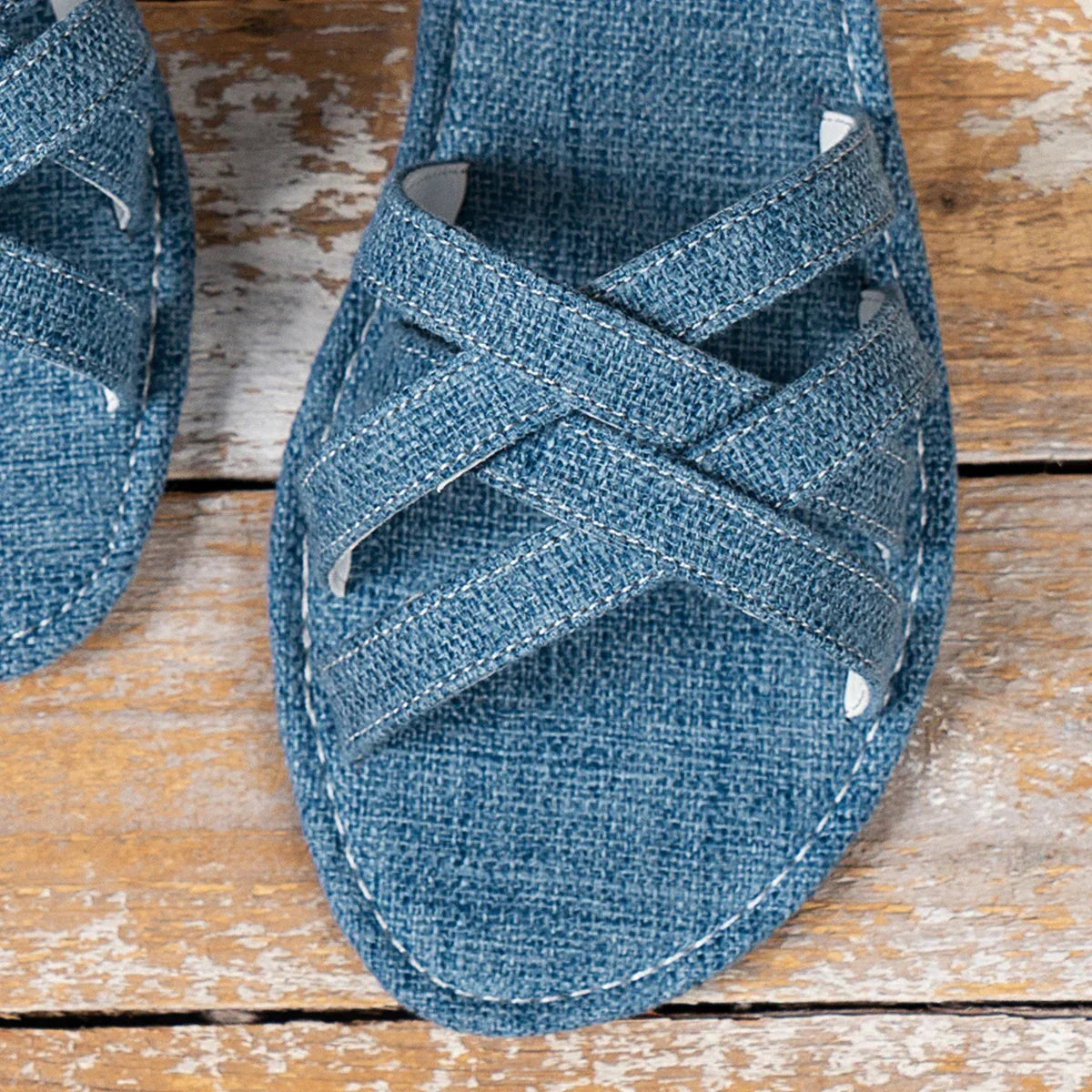 Sandales Azana Dame Bleues Plates – Confort Chic pour les Journées d'Été-Sandales-PARIS FEMME