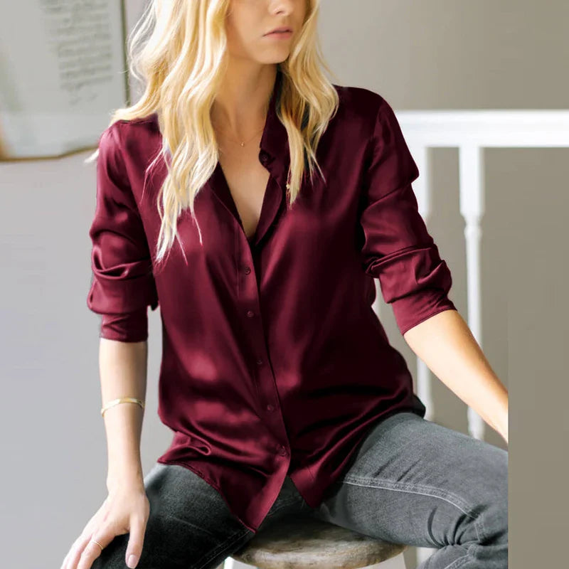 Chemisier Soie Femme Veron - Bureau Chic - Élégance-Chemisier-PARIS FEMME