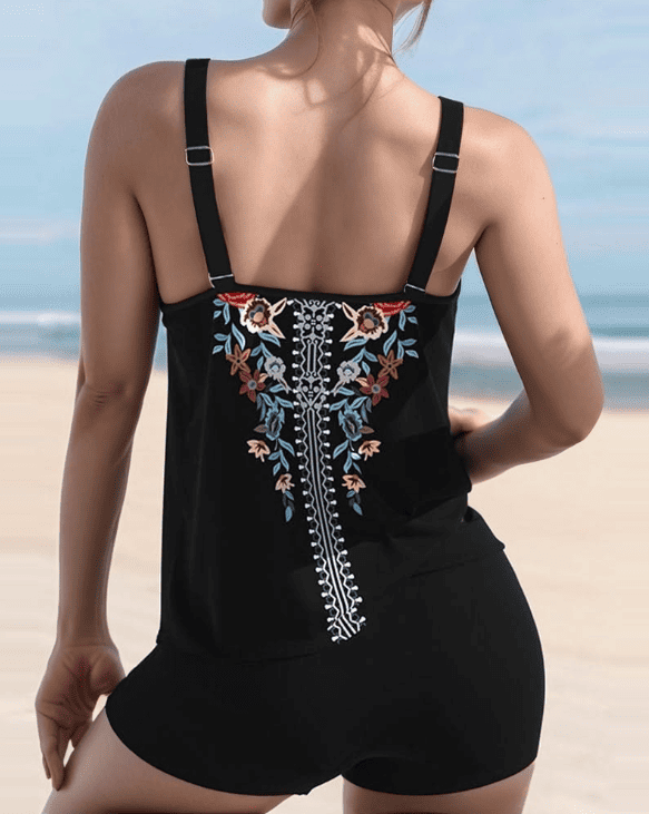 Maillot de bain grande taille imprimé élégant-Costumes Estivaux pour Femmes-PARIS FEMME