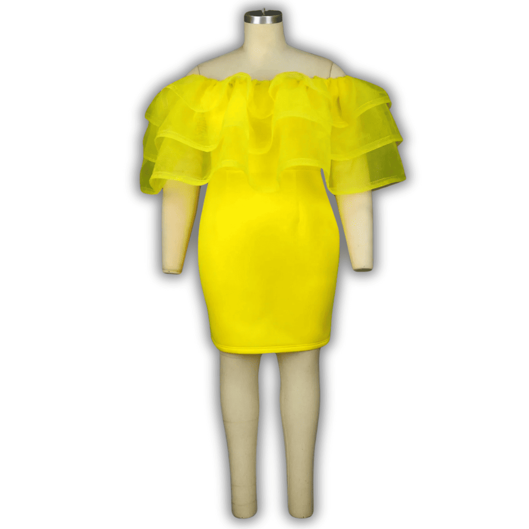Robe Lila pour le bal de fin d'études avec manches froncées-Robes de Bal-PARIS FEMME