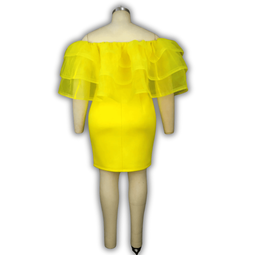 Robe Lila pour le bal de fin d'études avec manches froncées-Robes de Bal-PARIS FEMME