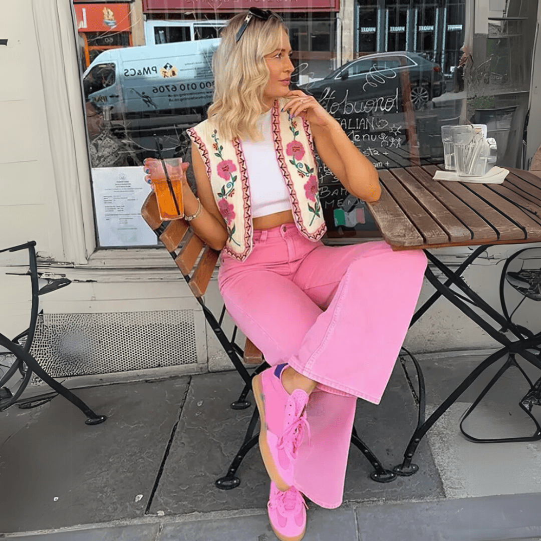 Zula Brodé Fleurs Gilet Femme-Pull Col Roulé pour Femme-PARIS FEMME