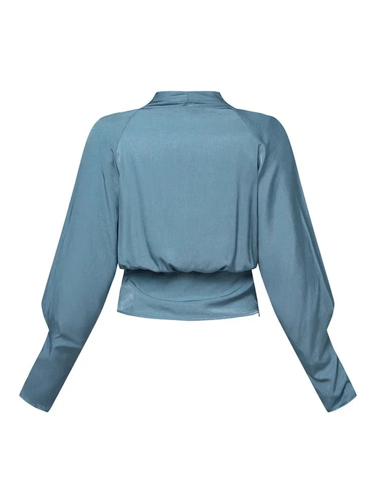 ISHI - Blouses V-hals - Manches bouffantes-Chemisier-PARIS FEMME