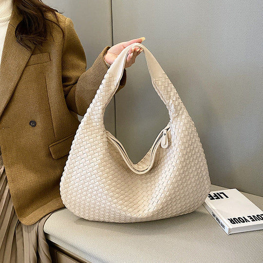 Sac bandoulière cuir éco-tressé - Maria-sac à main-PARIS FEMME