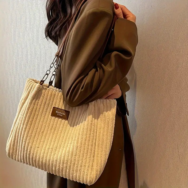 Clémence Côtelé Velours Sac - Élégance - Mode-sac à main-PARIS FEMME