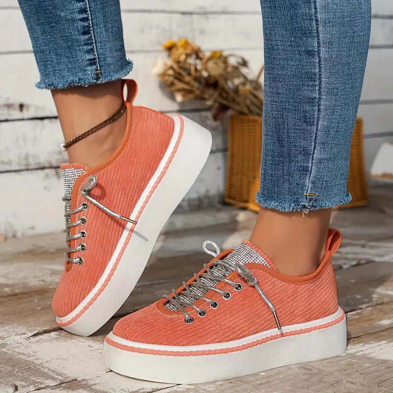 Baskets confortables femmes - Élastiques - Décontractées-Chaussures-PARIS FEMME