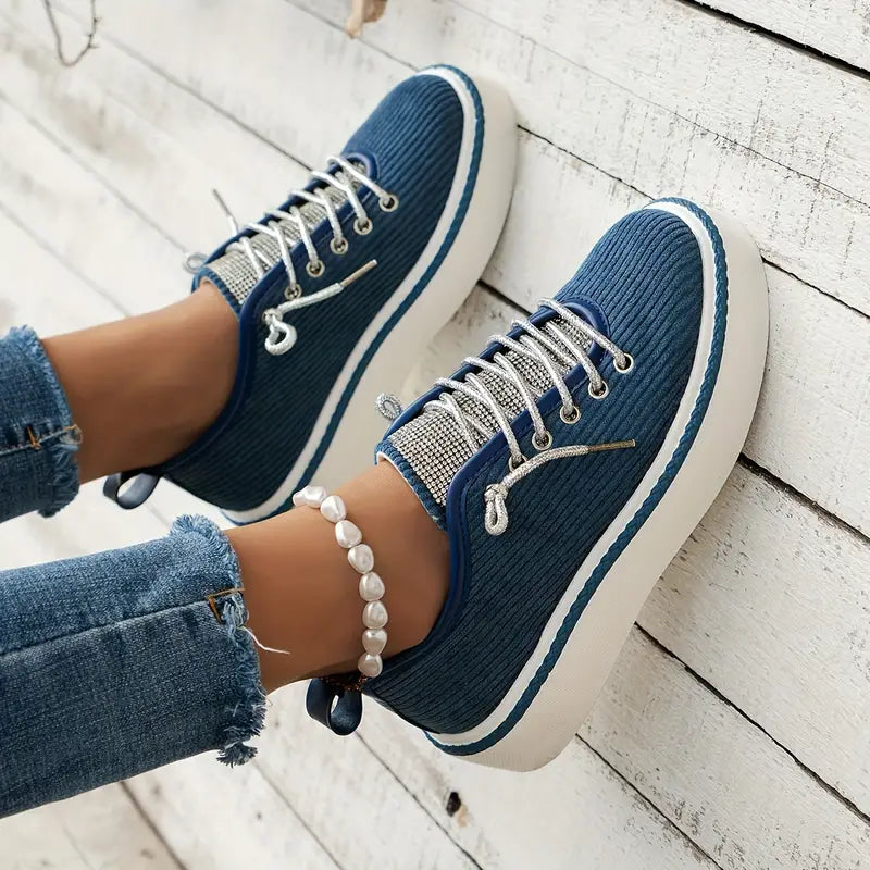 Baskets confortables femmes - Élastiques - Décontractées-Chaussures-PARIS FEMME