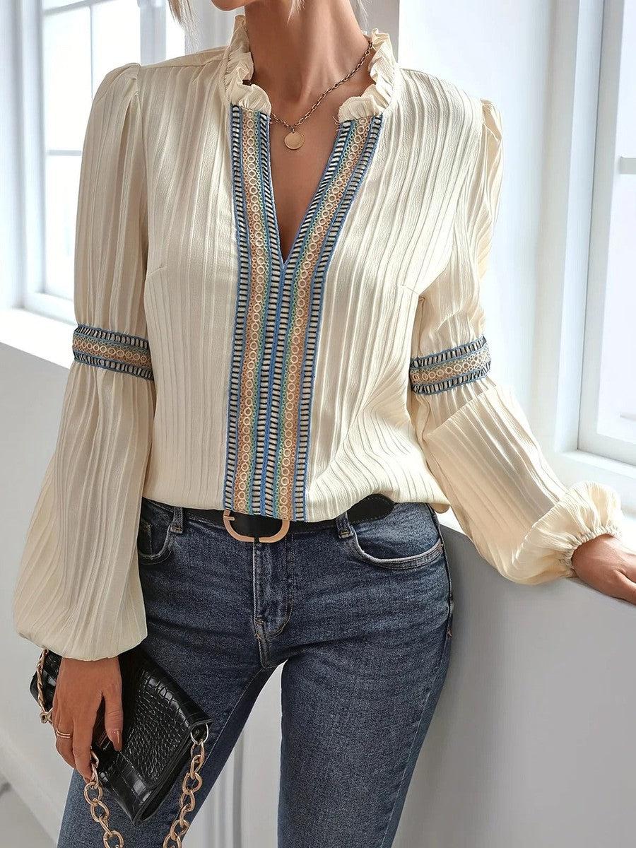 Fleur - Top Vintage Chic - Stylish Elegance-Chemisier-PARIS FEMME