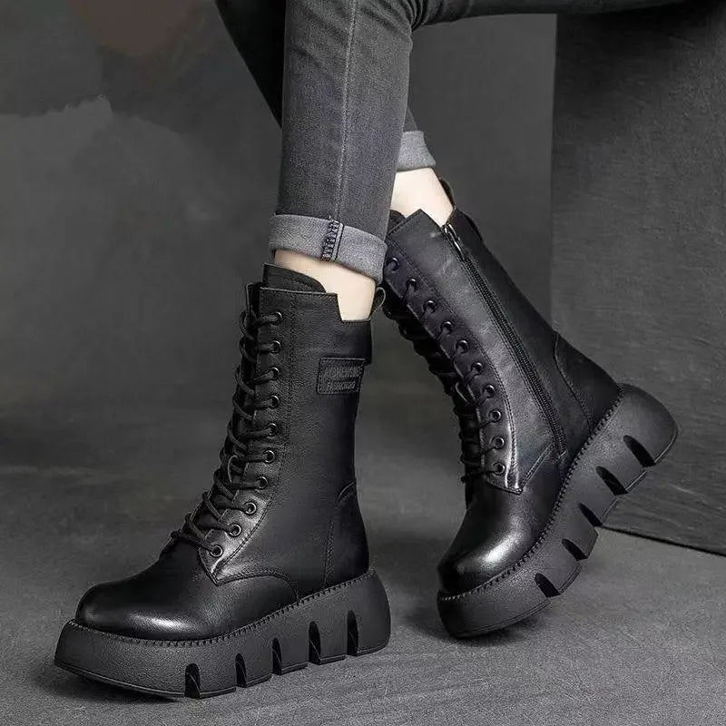 Bottes Cuir Confort & Chaleur Optimale-CHAUSSURES ORTHOPÉDIQUES-PARIS FEMME