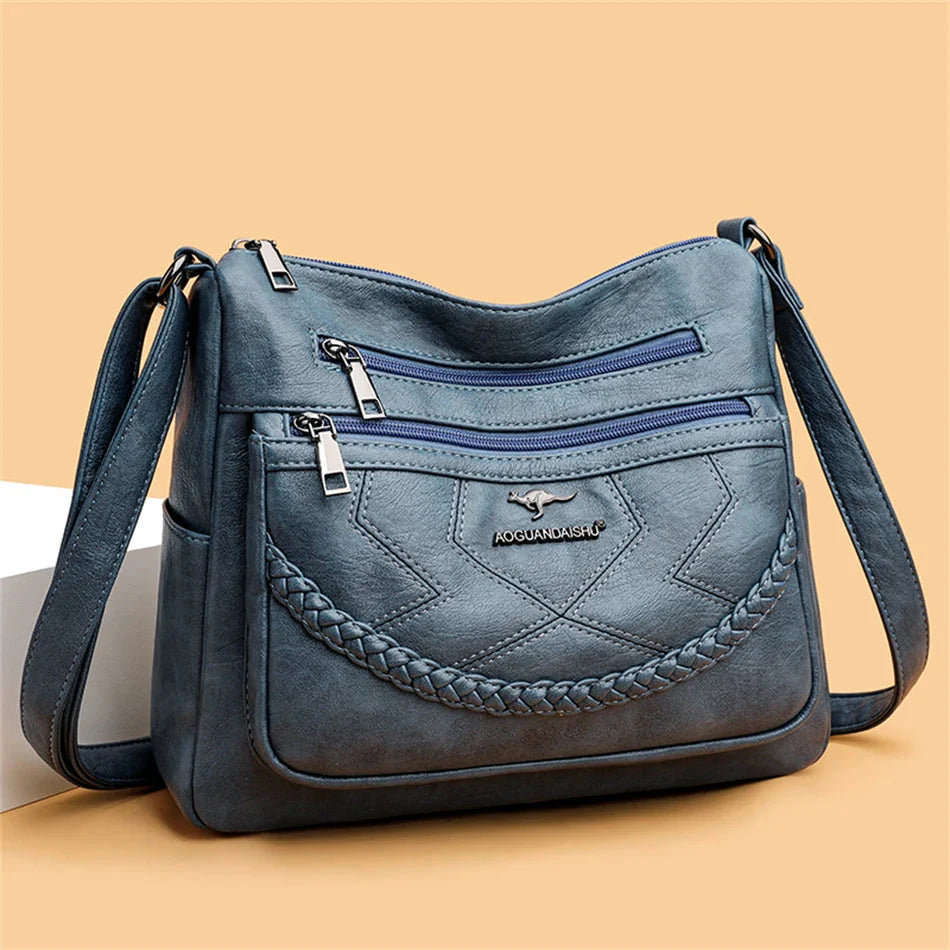 Sac bandoulière cuir souple luxe - Élégance - Chic-sac à main-PARIS FEMME