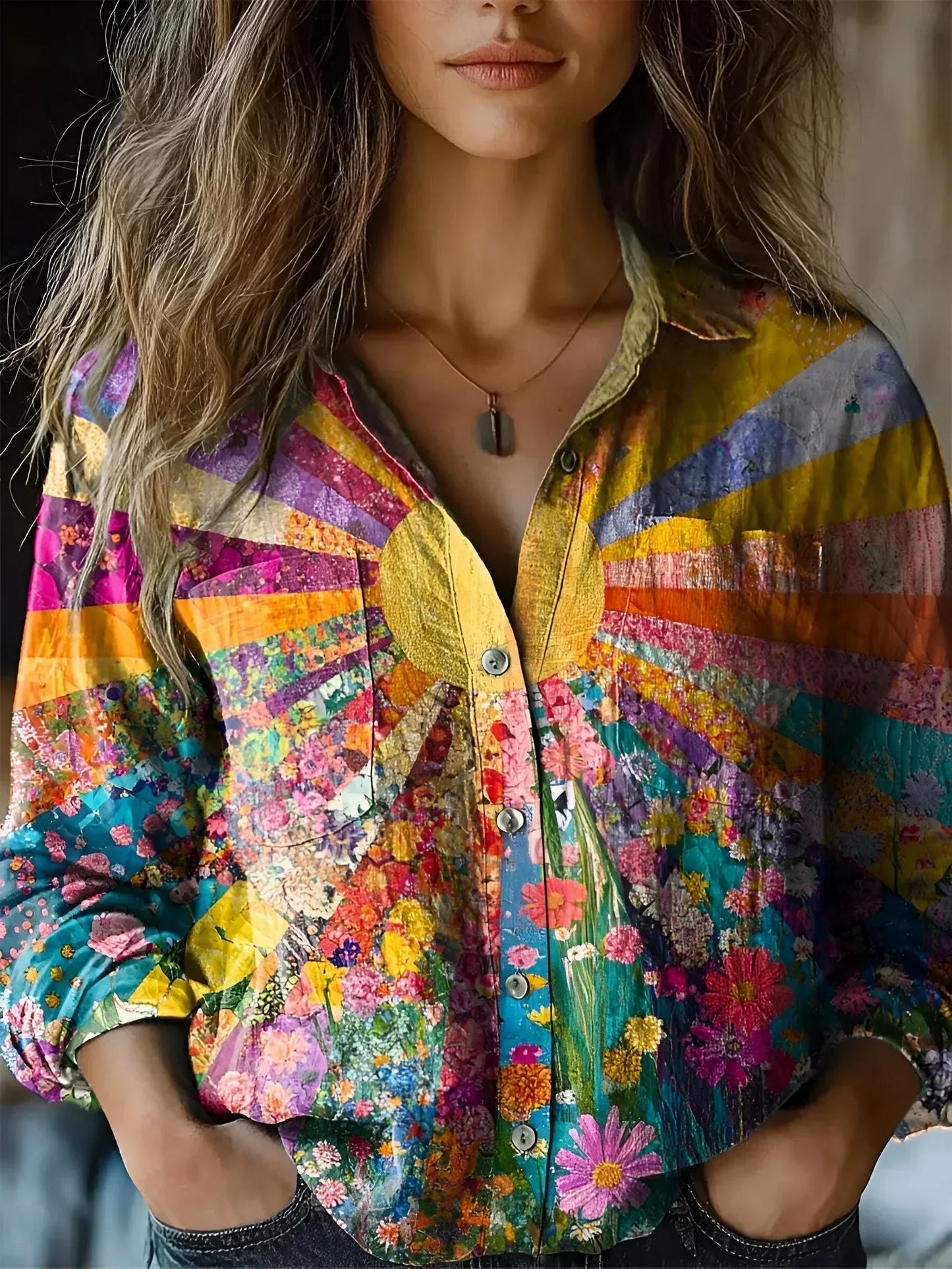 Serenith - Ensoleillé - Colorée Chemisier Femme-Chemisier-PARIS FEMME
