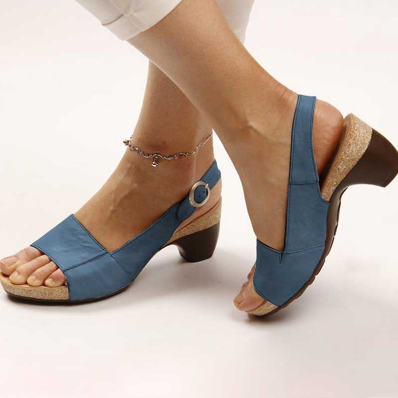 Sandales orthopédiques à talons confortables pour femmes-Chaussures-PARIS FEMME