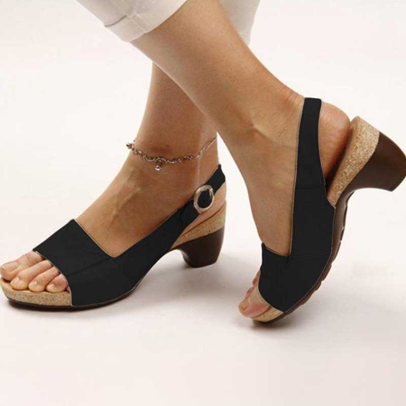Sandales orthopédiques à talons confortables pour femmes-Chaussures-PARIS FEMME