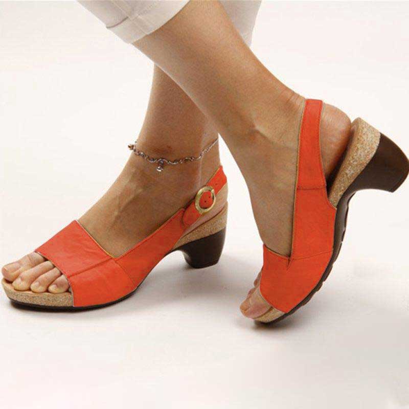 Sandales orthopédiques à talons confortables pour femmes-Chaussures-PARIS FEMME