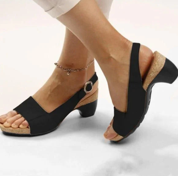 Chaussures élégantes confortables - Talon bas épais - Aprilyn-Chaussures-PARIS FEMME