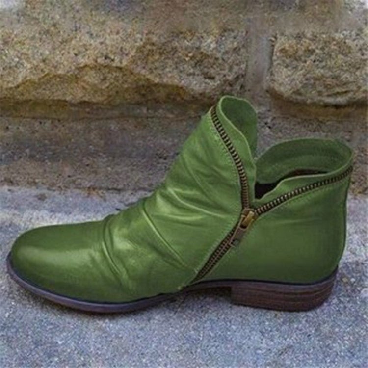 Bottes zippées en cuir durable pour femmes - Birgitta-Chaussures-PARIS FEMME