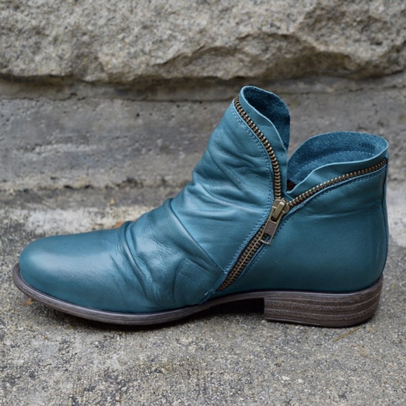Bottes zippées en cuir durable pour femmes - Birgitta-Chaussures-PARIS FEMME