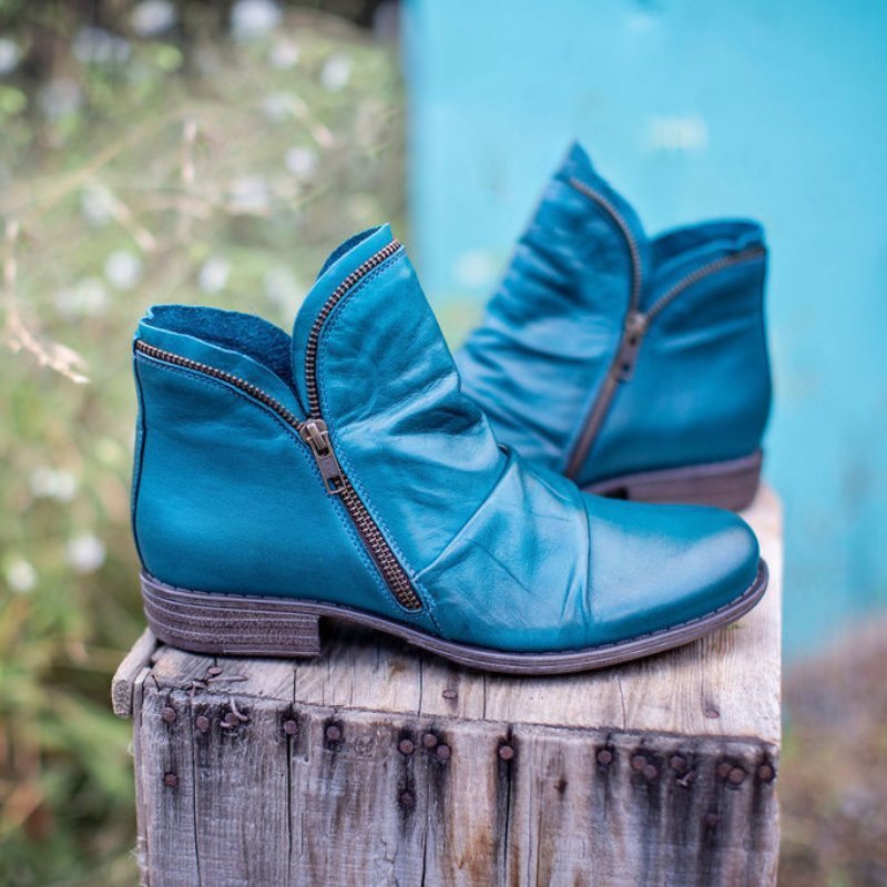 Bottes zippées en cuir durable pour femmes - Birgitta-Chaussures-PARIS FEMME