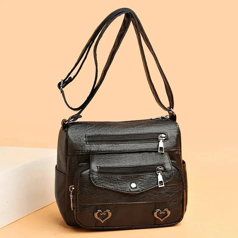Sac à main vintage cuir souple - Love - Bandoulière-sac à main-PARIS FEMME