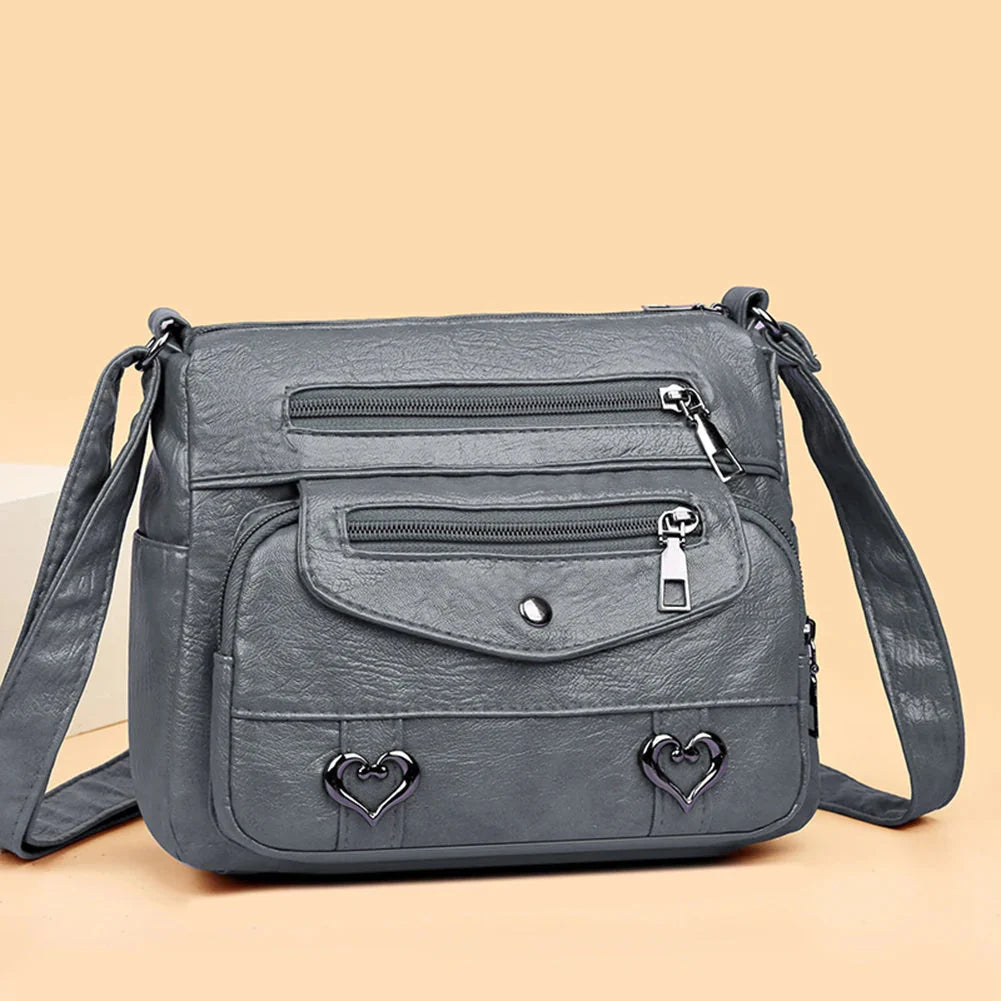 Sac à main vintage cuir souple - Love - Bandoulière-sac à main-PARIS FEMME