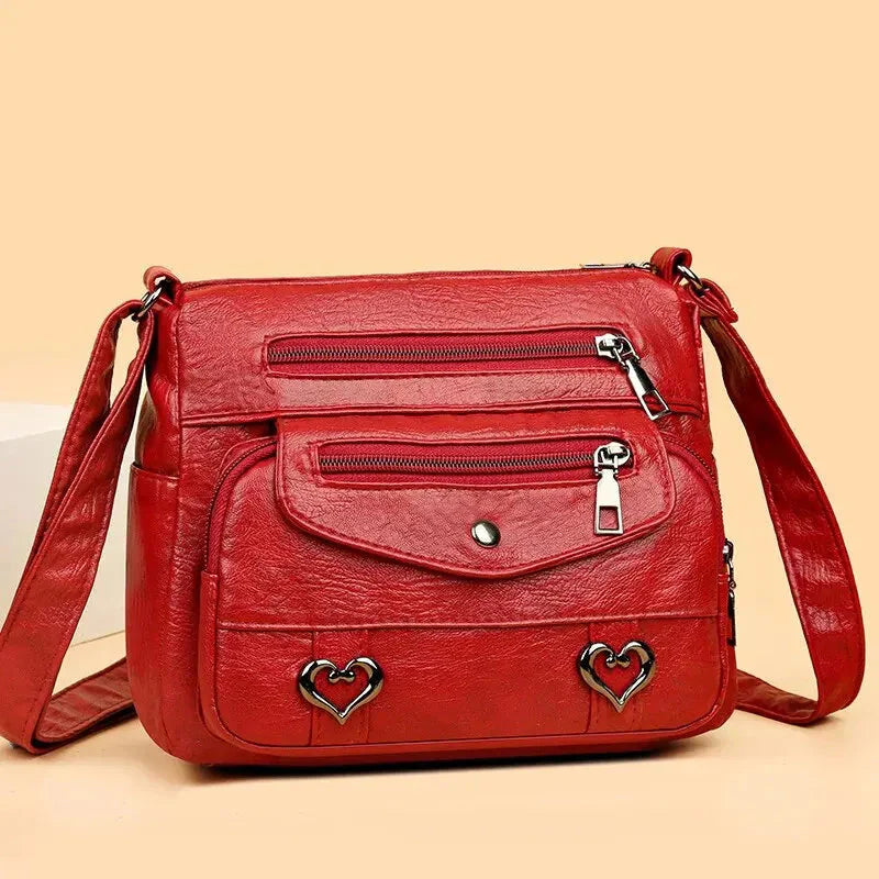 Sac à main vintage cuir souple - Love - Bandoulière-sac à main-PARIS FEMME