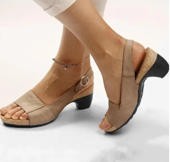 Chaussures élégantes confortables - Talon bas épais - Aprilyn-Chaussures-PARIS FEMME