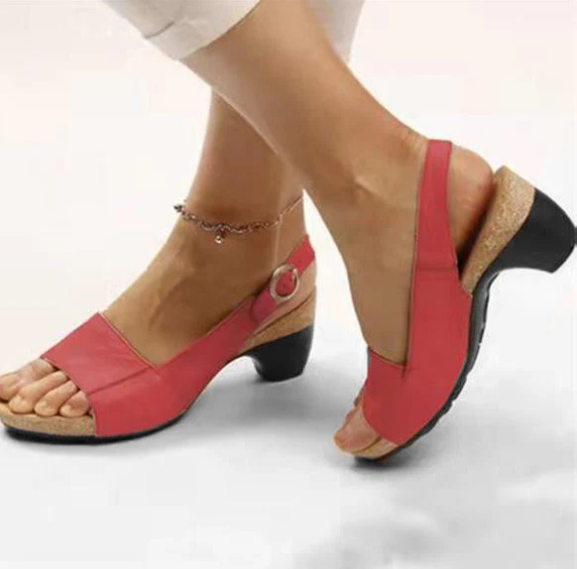 Chaussures élégantes confortables - Talon bas épais - Aprilyn-Chaussures-PARIS FEMME