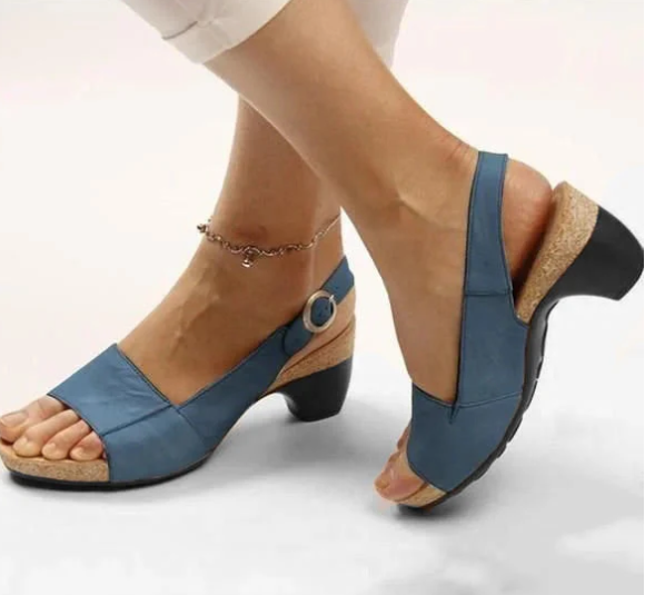 Chaussures élégantes confortables - Talon bas épais - Aprilyn-Chaussures-PARIS FEMME