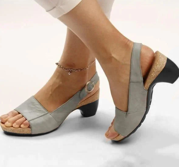 Chaussures élégantes confortables - Talon bas épais - Aprilyn-Chaussures-PARIS FEMME