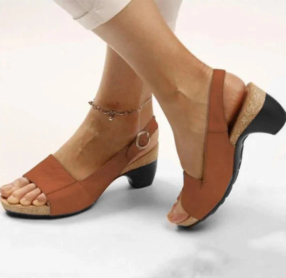 Chaussures élégantes confortables - Talon bas épais - Aprilyn-Chaussures-PARIS FEMME
