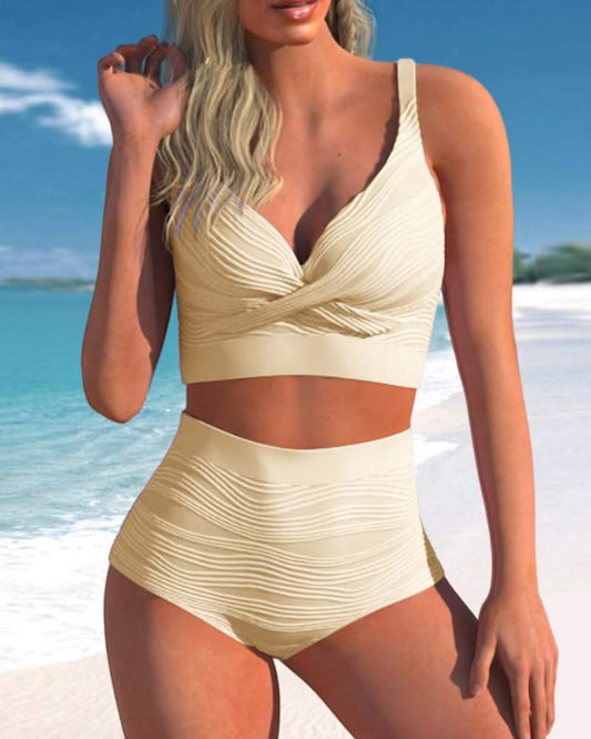 Bikinis unis à taille haute-Costumes Estivaux pour Femmes-PARIS FEMME