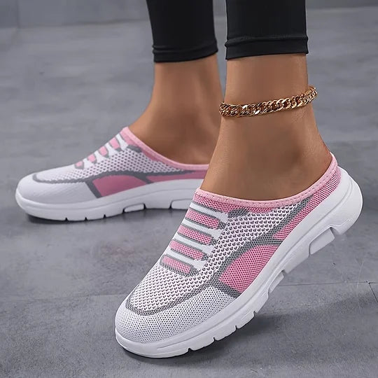 Baskets slip-on tricot respirantes légères profil bas