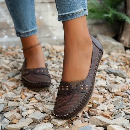 Mocassins Femme | Ajourés Confort, Enfiler Facilement