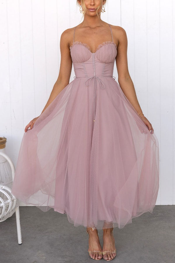 Robe Maxi Féérique - Tulle Élégante - Longue de Soirée