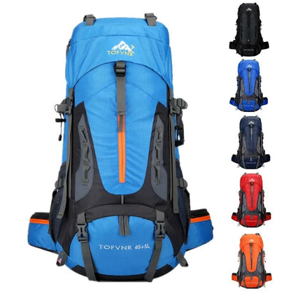 Sac à dos de randonnée 60L | Imperméable, ajustable | Pour la randonnée et les aventures