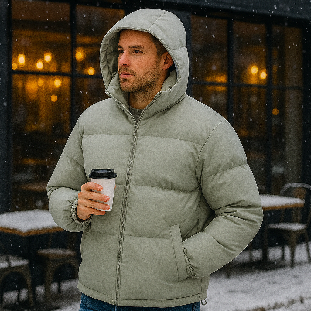 Veste de ski d'hiver pour homme Donsjas avec capuche Regular Fit