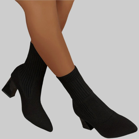 Bottines élégantes - Tige élastique - Talon chic-Chaussures-PARIS FEMME