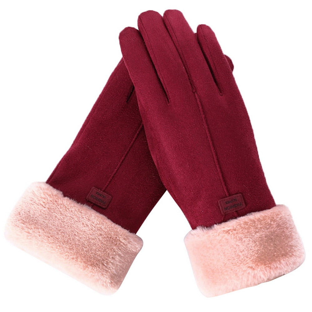 Gants hiver femme maille tactile | Imperméables isolés thermiques