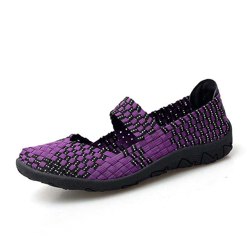 Baskets slip-on femme semelle orthopédique amortie