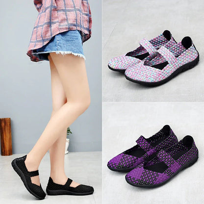 Baskets slip-on femme semelle orthopédique amortie