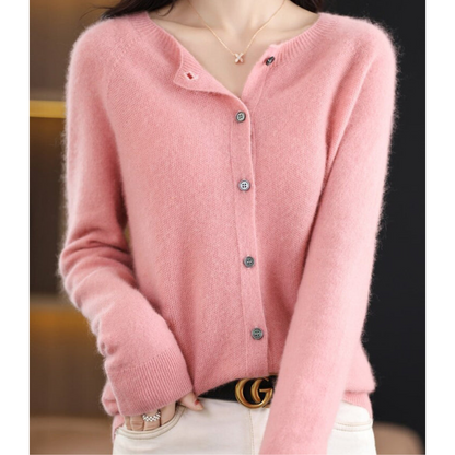 Cardigan femme | Boutons, col rond | Hiver